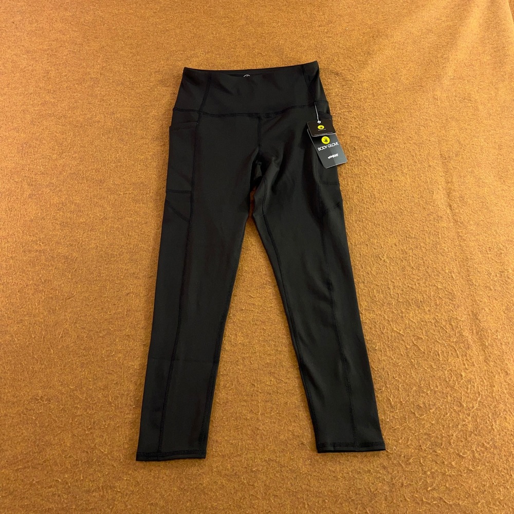 Body Glove Womens Small Black Media Pocket High Rise Leggings